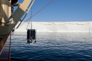 CTD cast near an iceberg just east of Dotson Ice Shelf.