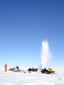 Surface detonation during a seismic survey of Pine Island Glacier. 