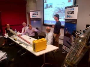 Oceanographer Dr. Pierre Dutrieux, addressing journalists at the British Science Festival in Newcastle