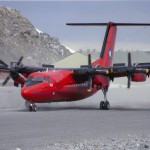 DASH 7 landing at Rothera Research Station.