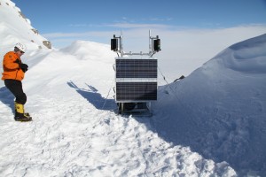 Our first successful GPS installation at Mount Johns (photo: Jack Beardsley)